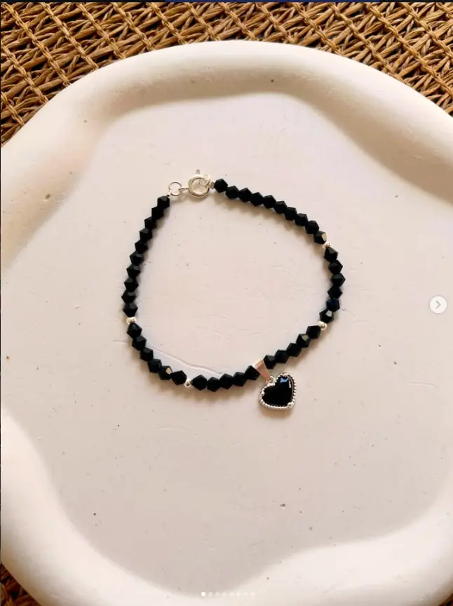Pulseras de cristales y plata 900